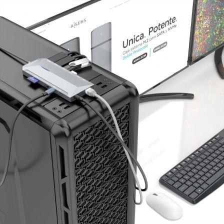 Docking usb tipo-c aisens asuc-12p005-gr/ 2xhdmi 4k/ 3xusb/ 2xusb tipo-c/ 1xrj45/ 1xaudio/ 1xlector tarjetas/ 1x jack/ 1xusb - Imagen 5