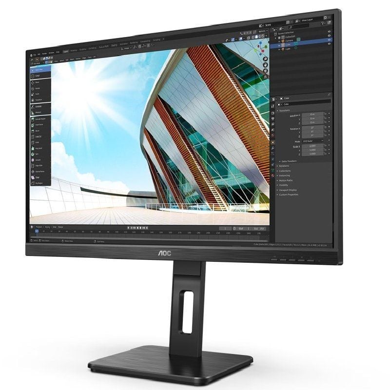 Monitor profesional aoc 27p2q 27"/ full hd/ multimedia/ regulable en altura/ negro - Imagen 7