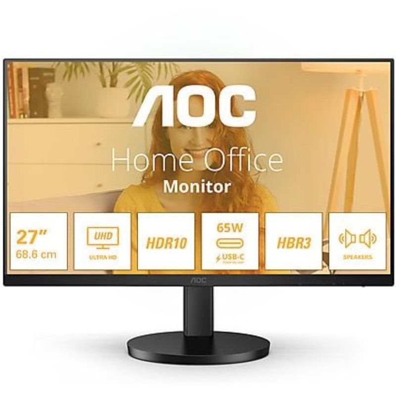 Monitor profesional aoc u27b3cf 27"/ 4k/ multimedia/ regulable en altura/ negro - Imagen 6